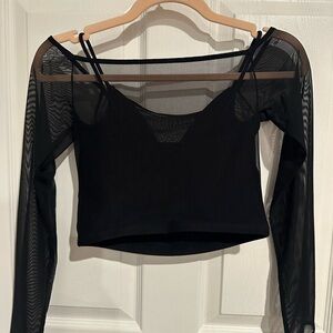 Abercrombie and Fitch Mesh Long Sleeve Top